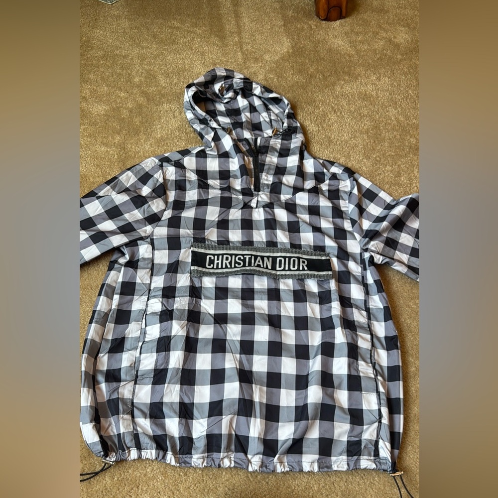 fashion  insprd Black Checkered  windcheater Hoodie - Picture 3 of 6